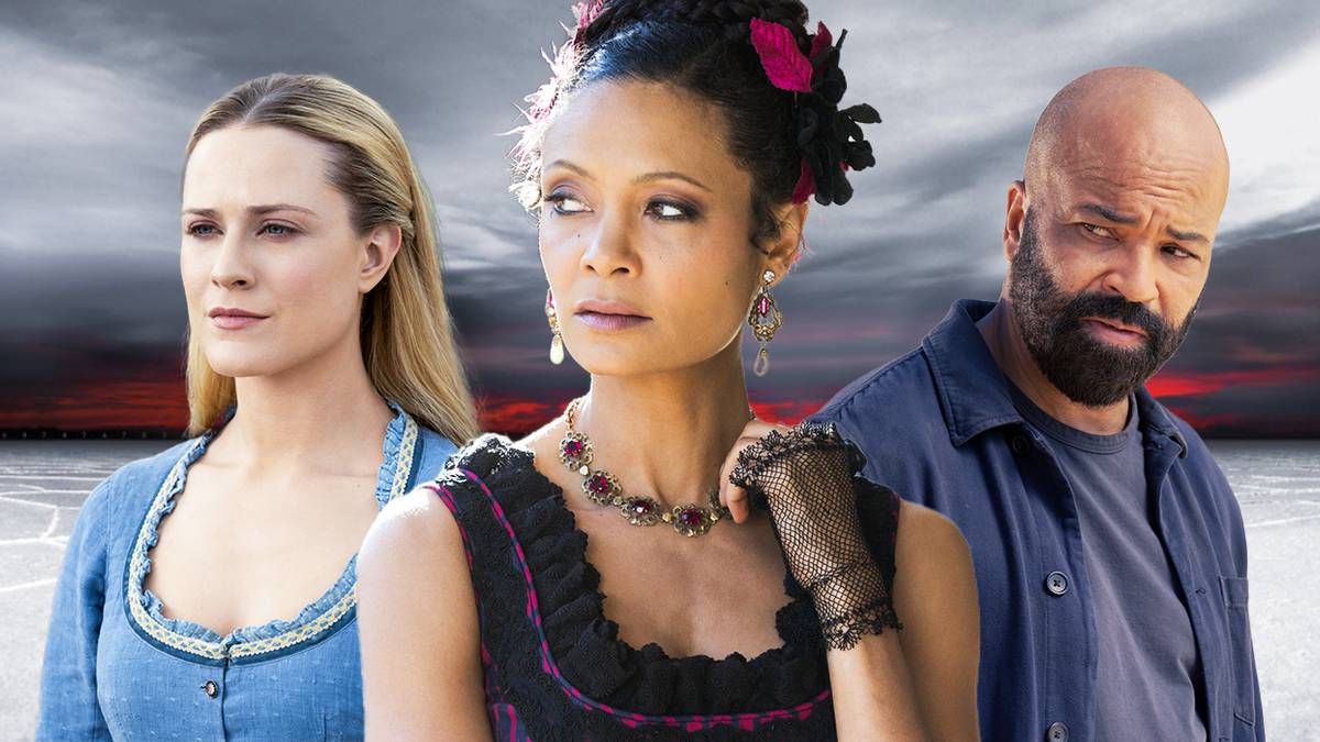 Evan Rachel Wood, Thandiwe Newton and Jeffrey Wright from Westworld
