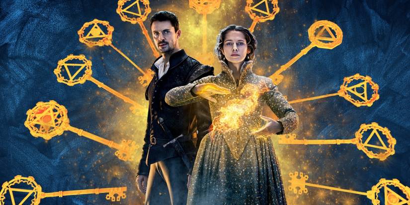 Teresa Palmer and Matthew Goode from A Discovery of Witches with a magical background.