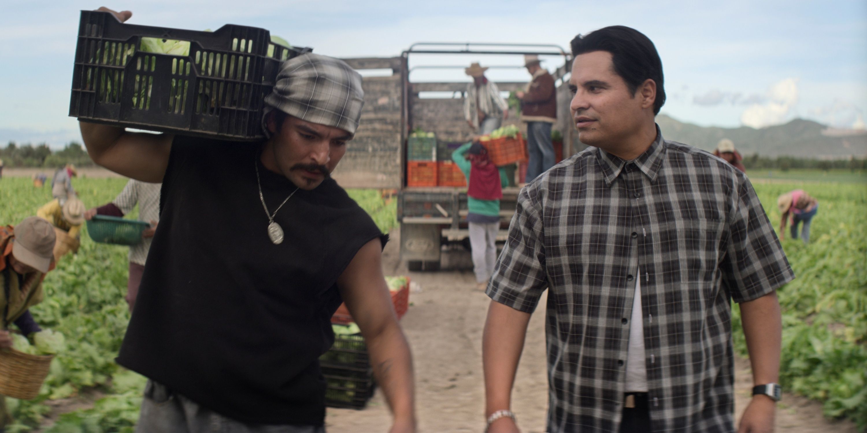 Michael Peña as José Hernandez and Bobby Soto as Beto in A Million Miles Away