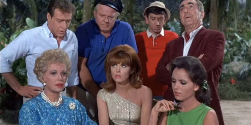 The castaways in a scene from 'Gilligan's Island'