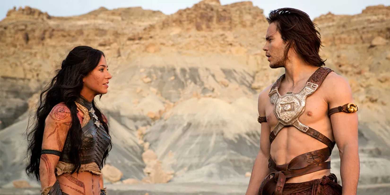Lynn Collins and Taylor Kitsch in John Carter