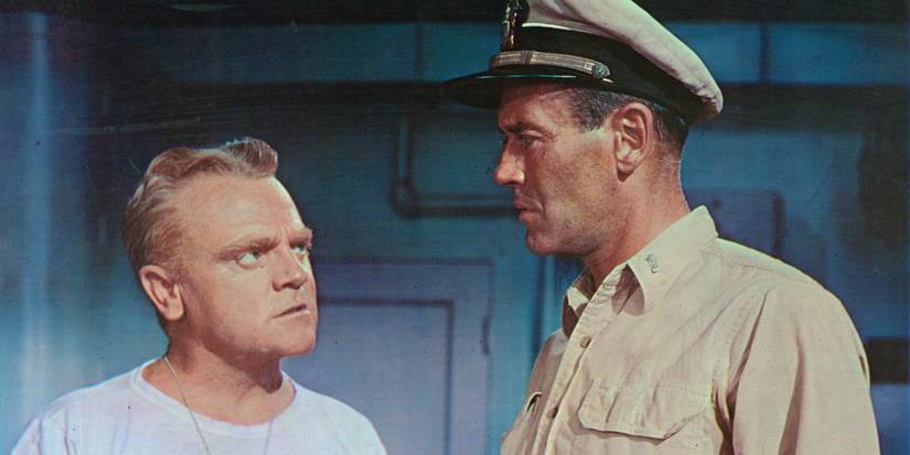 James Cagney and Henry Fonda in Mister Roberts 