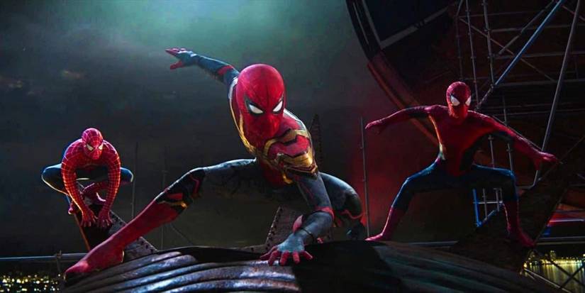 The three Spider-Men are about to attack in Spider-Man: No Way Home.