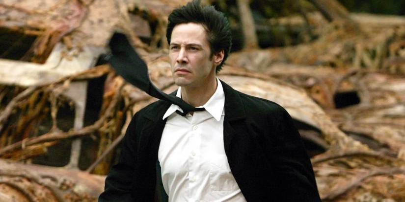 John Constantine looking ahead with a determined expression in 'Constantine'