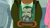 The head of Orson Wells from Futurama