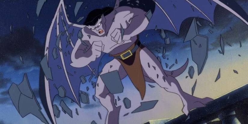 Close-up portrait of Goliath, the main character from Disney's 'Gargoyles' animated series.