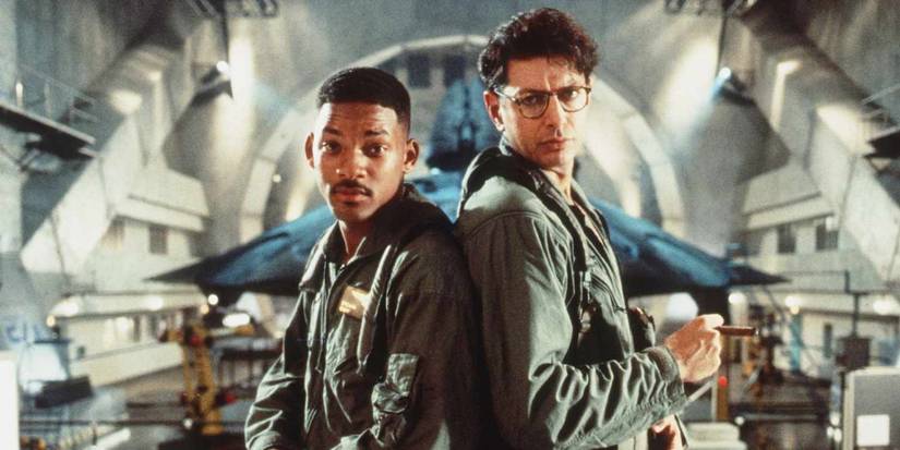 Will Smith e Jeff Goldblum em cena de Independence Day