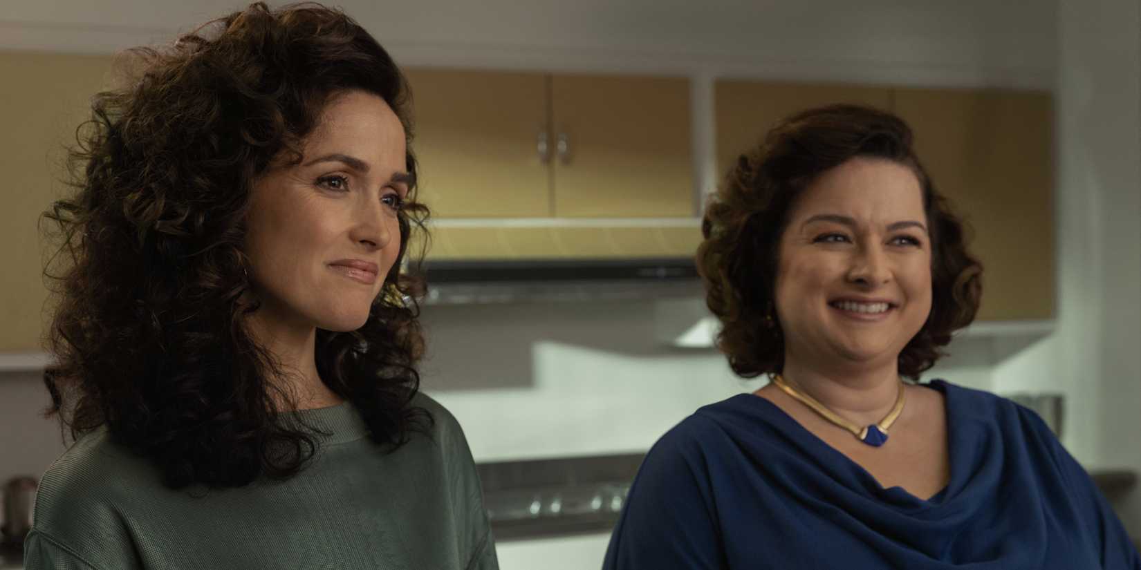 Rose Byrne as Sheila Rubin and Dierdre Friel as Greta in Season 3 of Physical