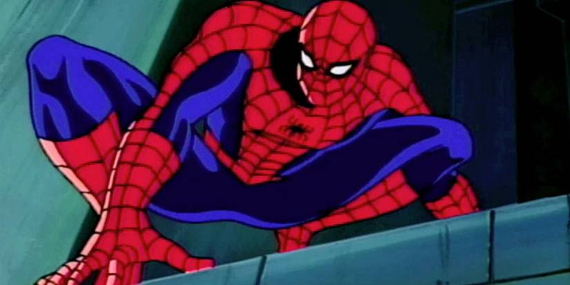 Spider-Man posing in the opening of Spider-Man: The Animated Series
