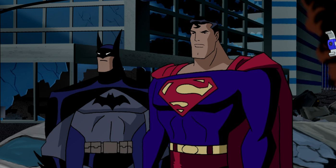 Batman and Superman in Justice League Season 2, Episode 19, 