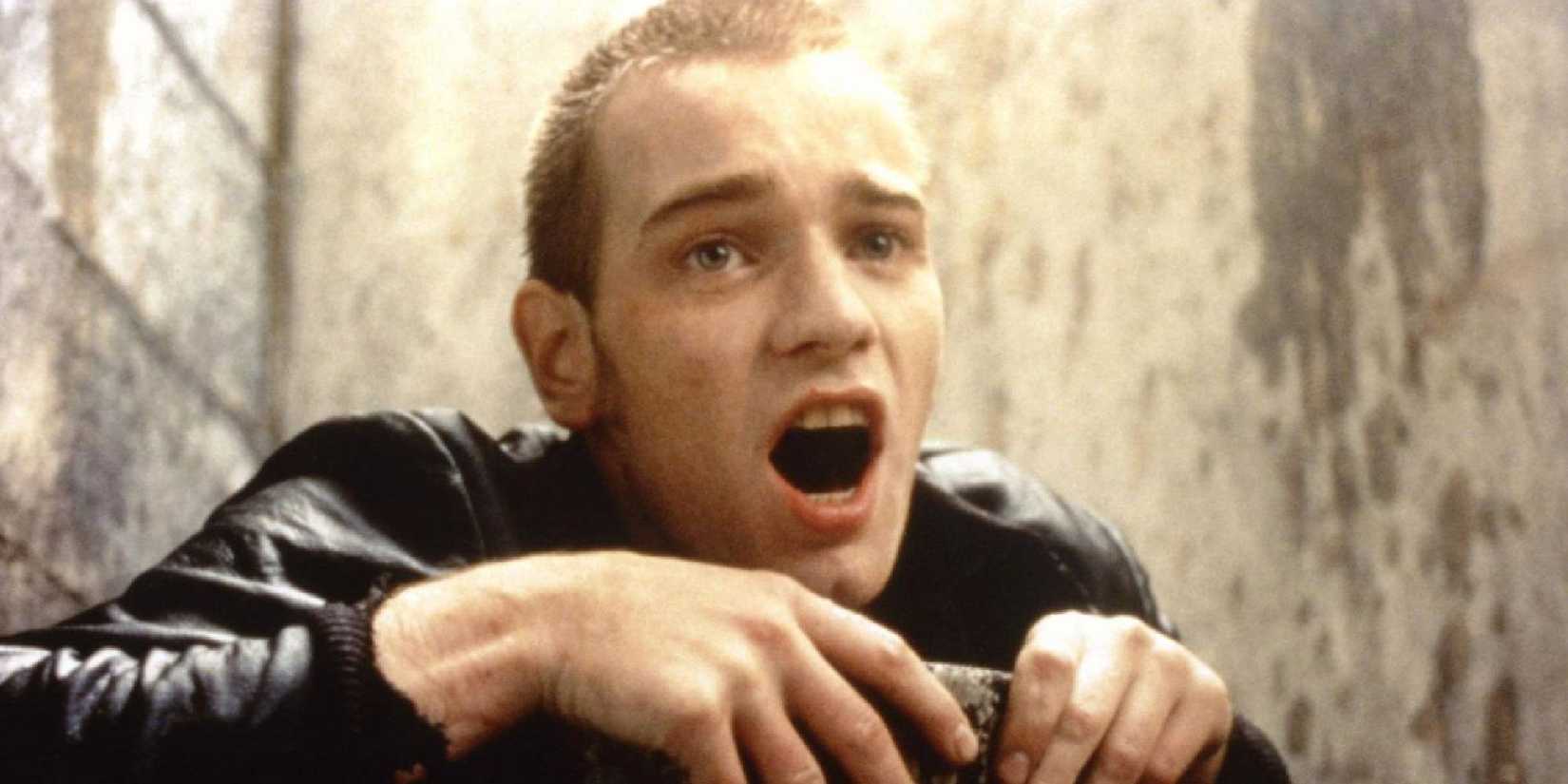 Ewan McGregor as Mark Renton, emerging from a disgusting toilet in 'Trainspotting'