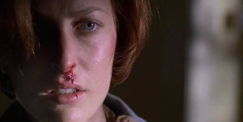 Scully fights back in the episode "Orison" from 'The X-Files.'