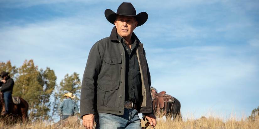 Kevin Costner as John Dutton standing in an open field in Yellowstone Season 2, Episode 4.