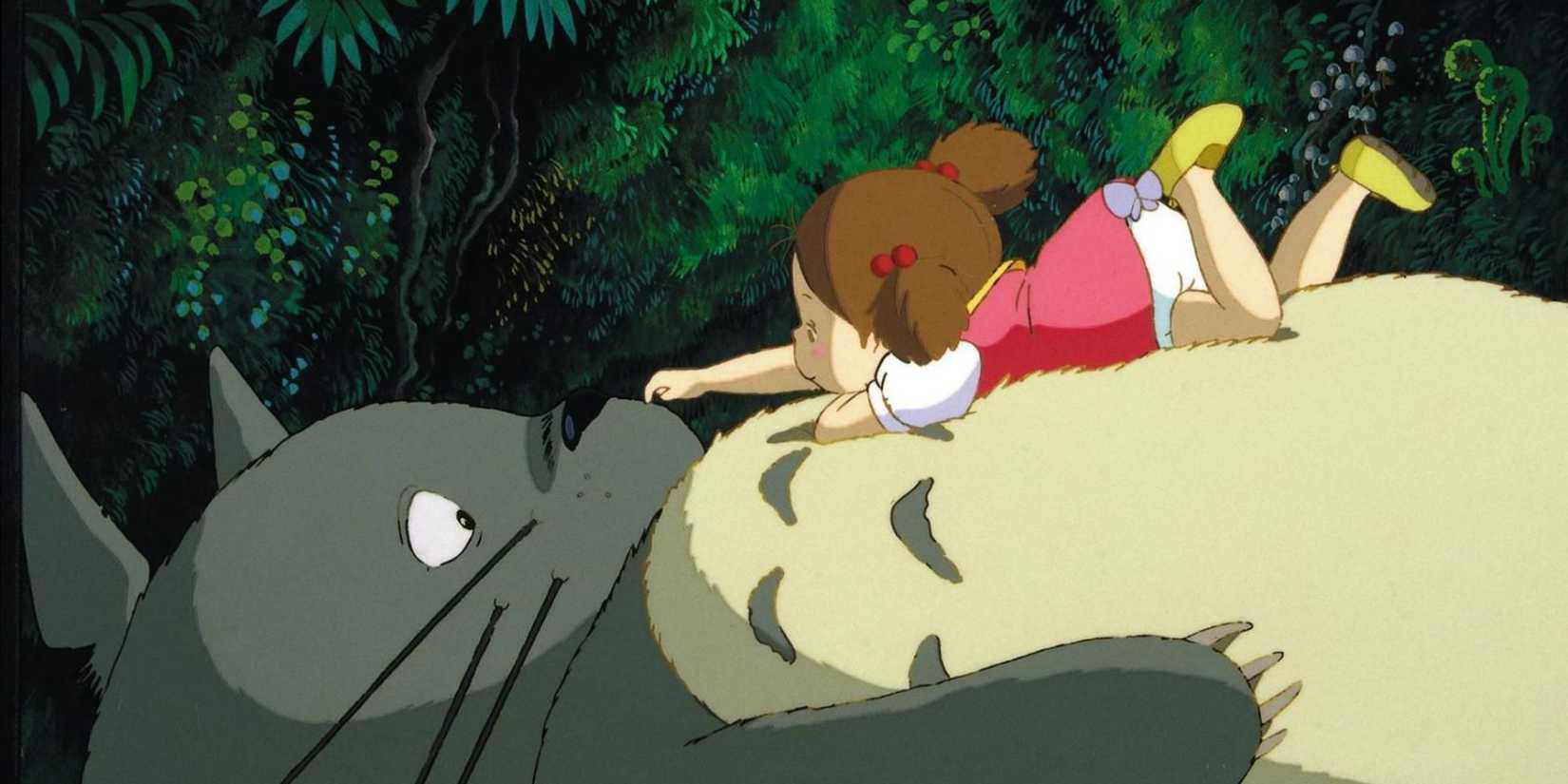 Mei Kusakabe, the younger daughter from My Neighbor Totoro with totoro