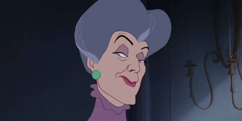 Lady Tremaine's iconic smile in Cinderella