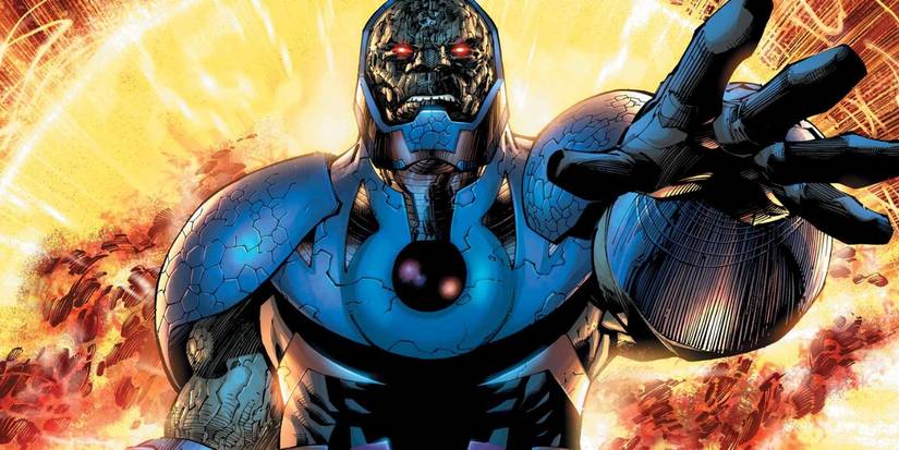 Darkseid reaching out with his left arm in DC Comics