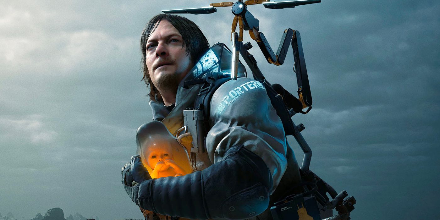Norman Reedus looking to the distance in Death Stranding