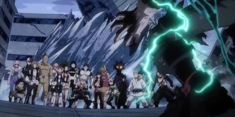 Class 1-A stands ready to fight Dark Deku in My Hero Academia