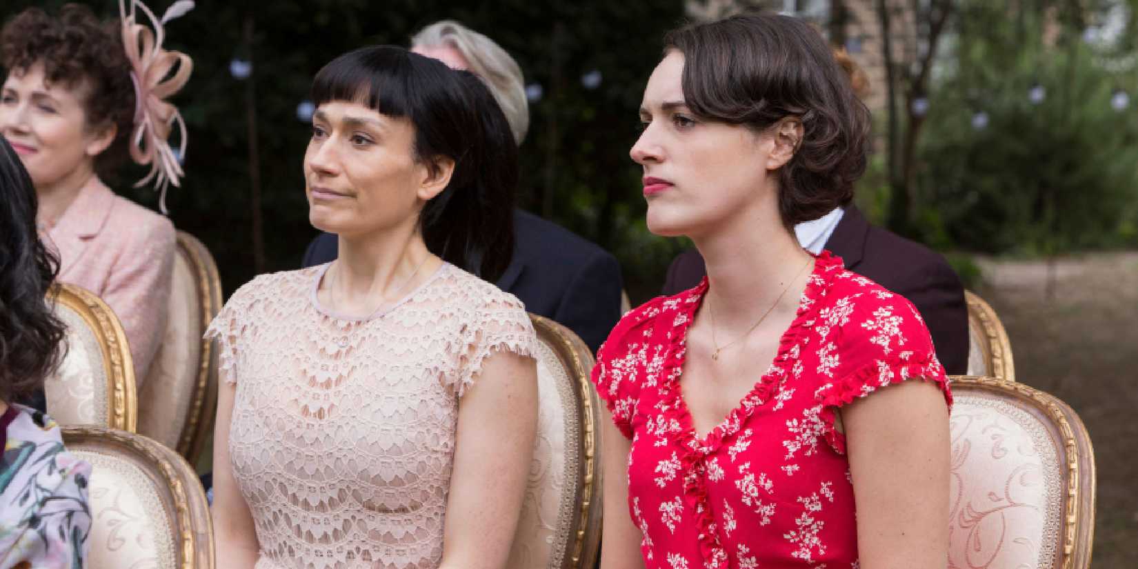 Claire and Fleabag at their father's wedding in 'Fleabag' Season 2.