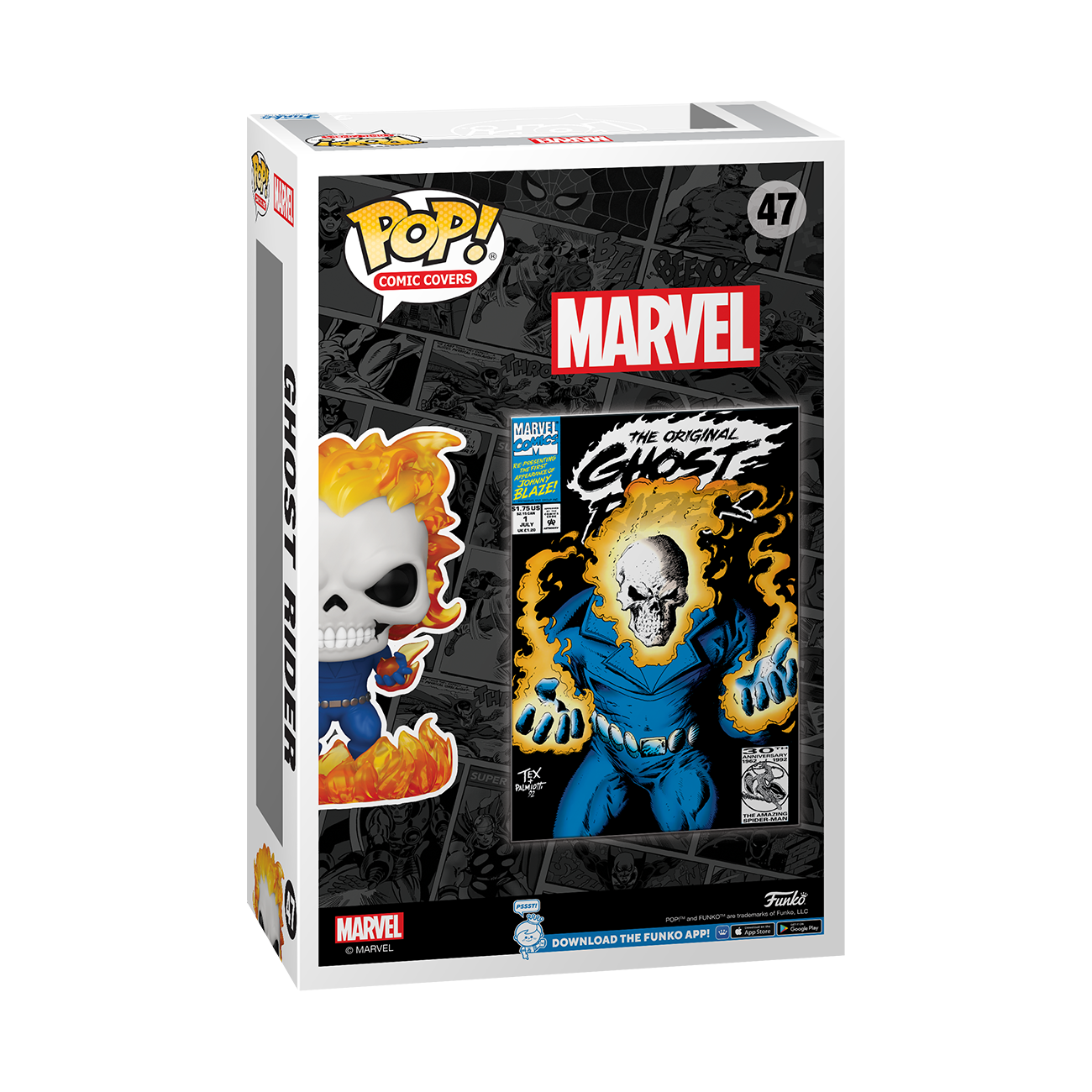 Ghost Roder Pop Ghost Rider Manifests in Funko Pop! Form With Comic Cover Figure ...