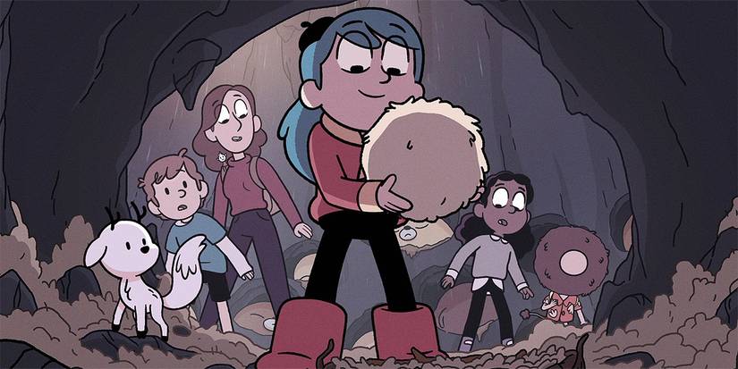 Hilda from the Netflix animated series with her friend