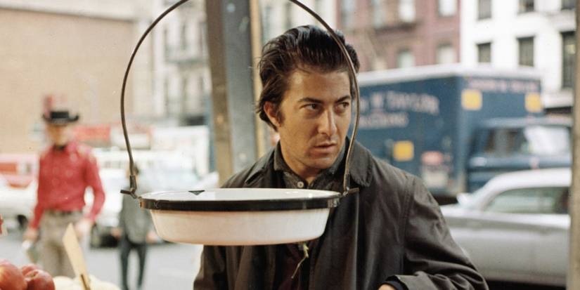 Dustin Hoffman, as Ratso Rizzo, looking disheveled in Midnight Cowboy.