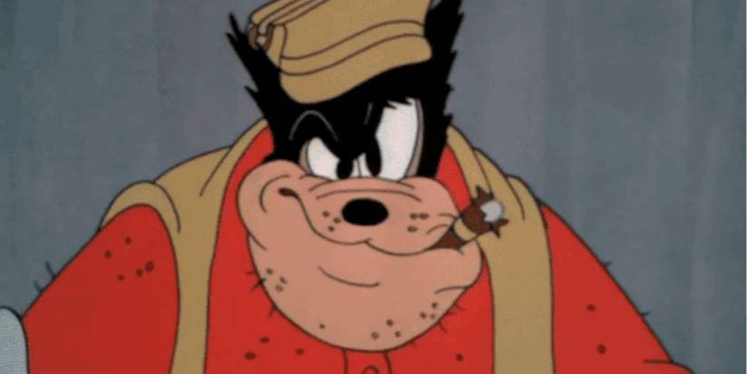Pete looking menacing as he smokes a cigar in the 1941 Disney Short "Timber"