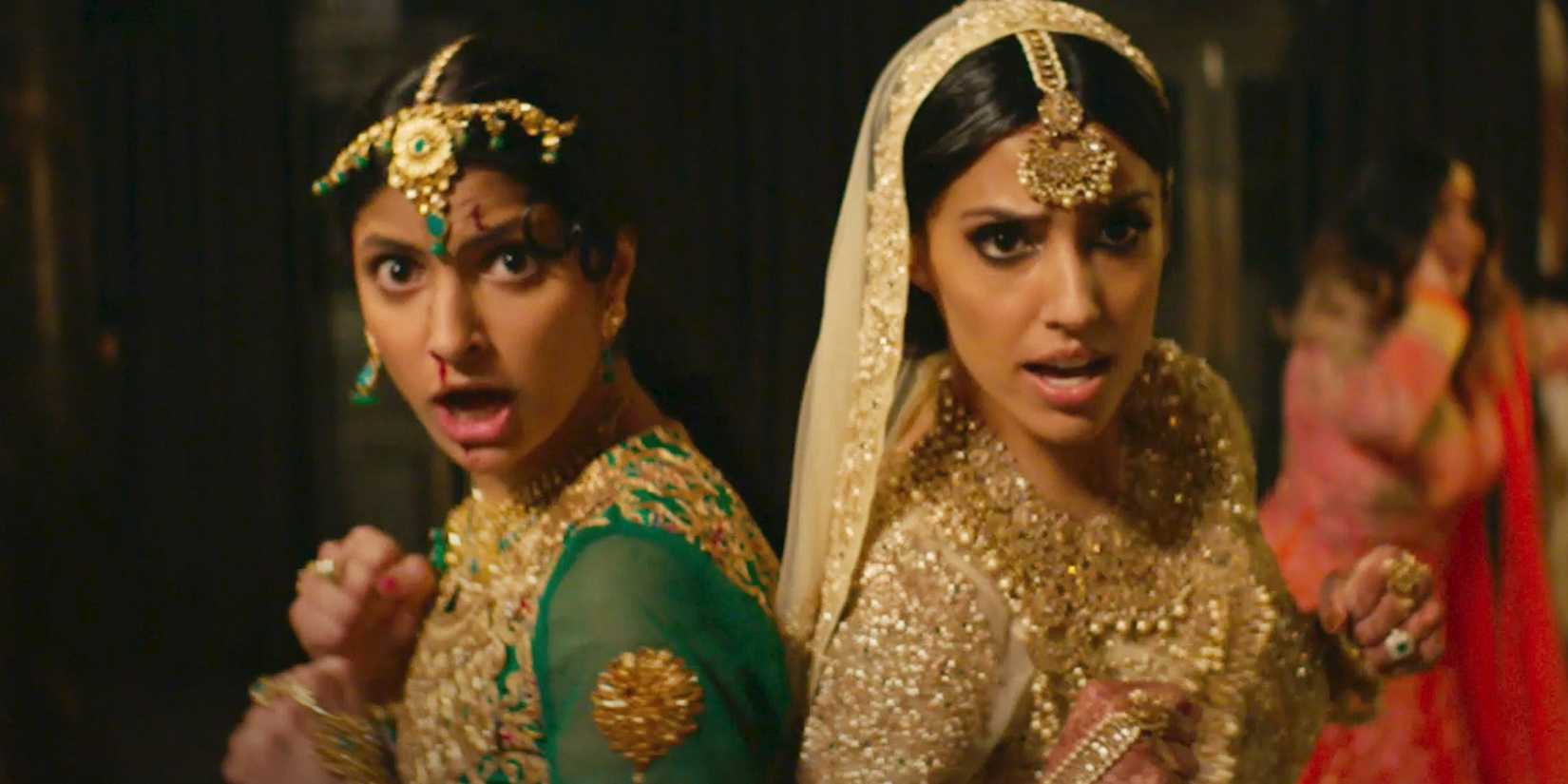 Two Indian Women about to fight in Polite Society