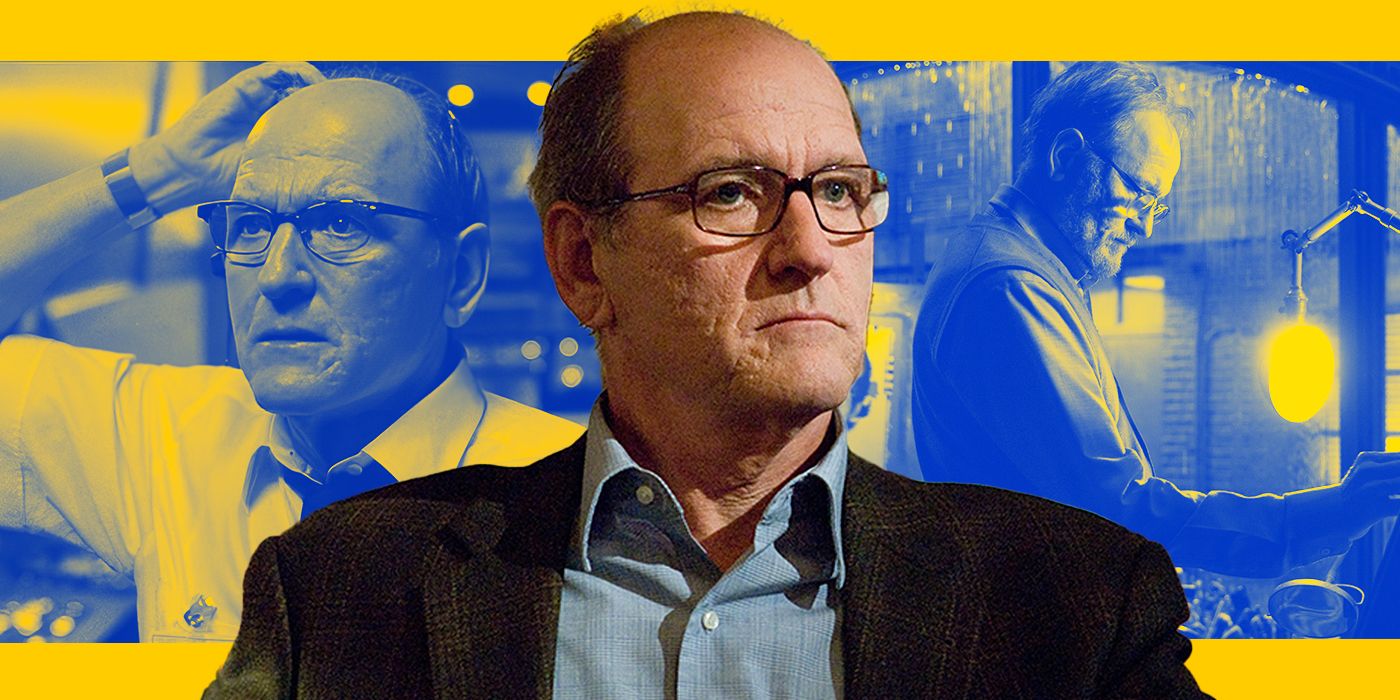 Blended image showing Richard Jenkins in three different movies.