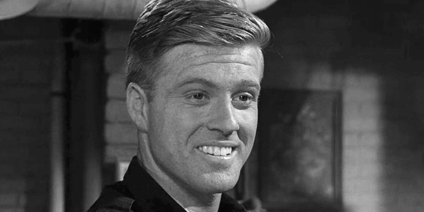 Robert Redford smiling in The Twilight Zone episode Nothing in the Dark