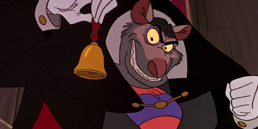 Professor Ratigan is about to remind Bartholomew what happens when someone upsets him
