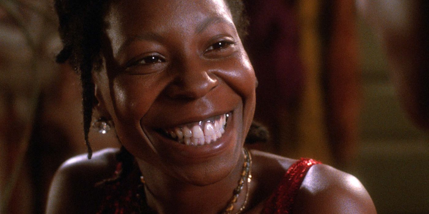 open lace back dress Whoopi Goldberg 8 Inch x10 Inch Photo The View The Color Purple Ghost in  Red Dress & Hat on Star Trek kn at Amazon's Entertainment Collectibles Store