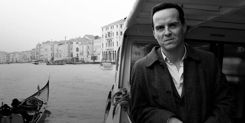 Andrew Scott as Tom Ripley, on a boat, in Ripley