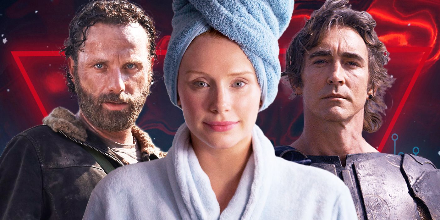 Characters from The Walking Dead, Black Mirror, and Foundation