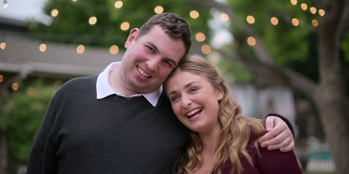 David and Abbey pose for promo for Love on the Spectrum