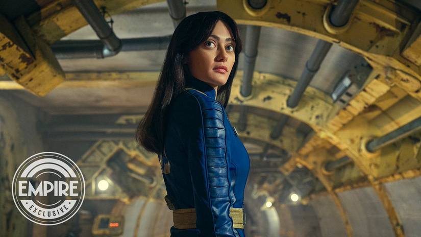 Ella Purnell as Lucy looking out from Vault 33 in 'Fallout'