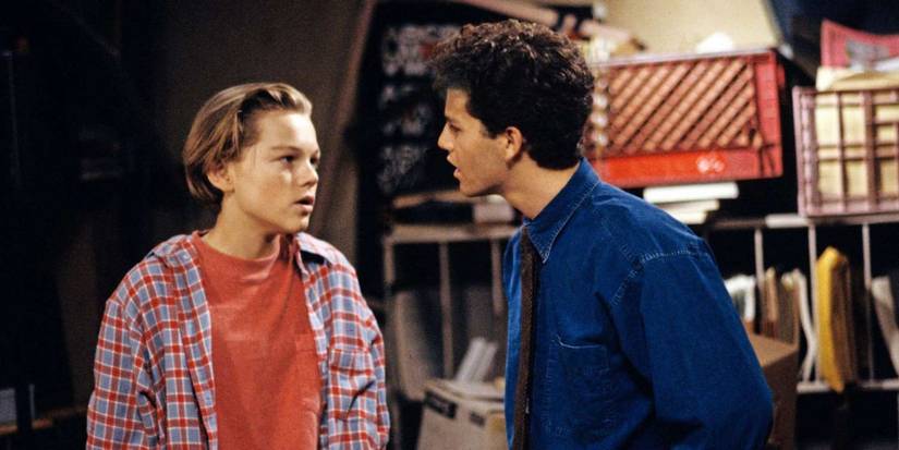 Leonardo DiCaprio with Kirk Cameron on Growing Pains.