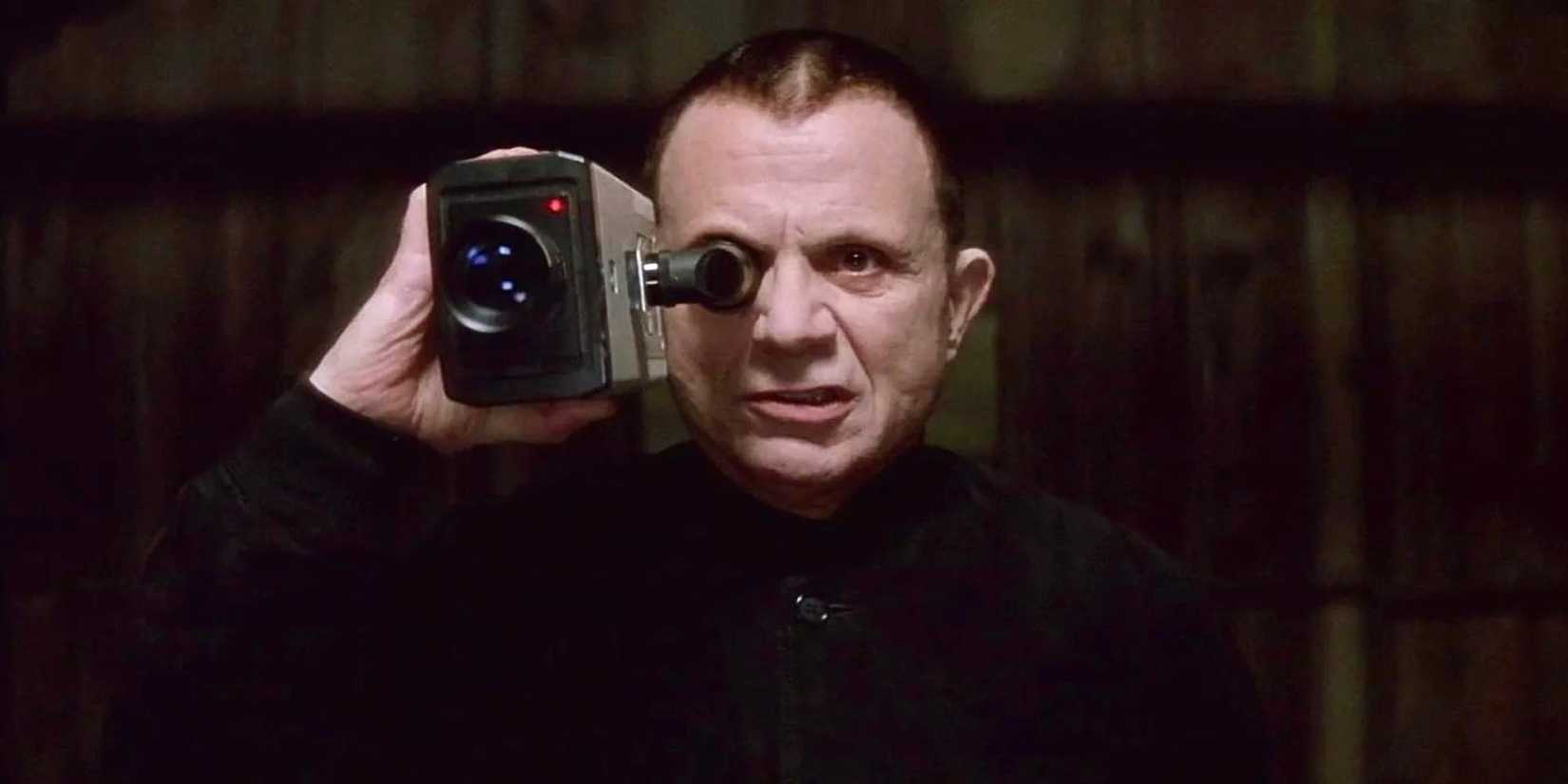 The Mystery Man holding a camcorder in Lost Highway