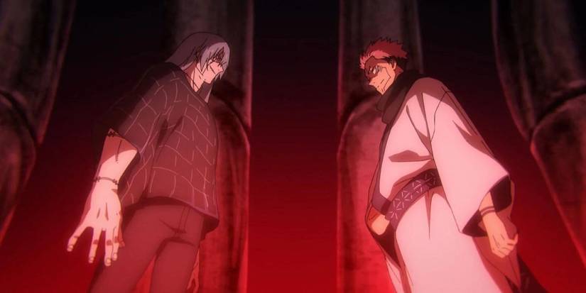 Mahito standing across from Sukuna in another realm in Jujutsu Kaisen