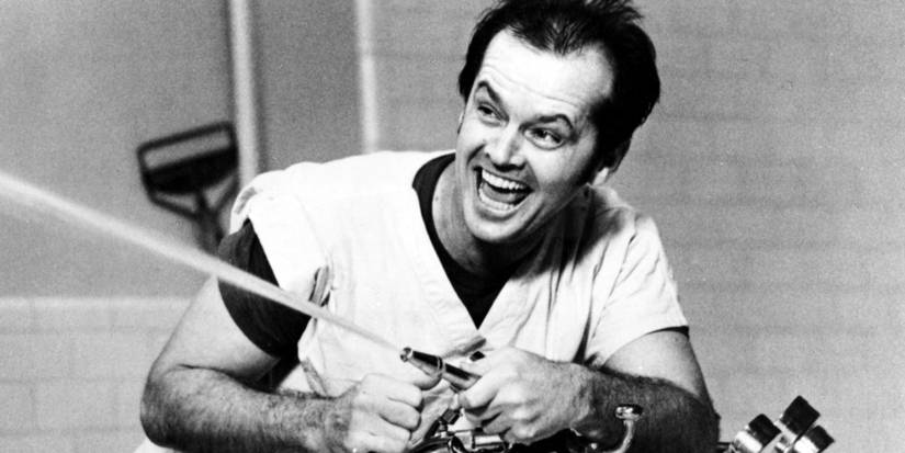 Jack Nicholson smiling in One Flew Over the Cuckoo's Nest