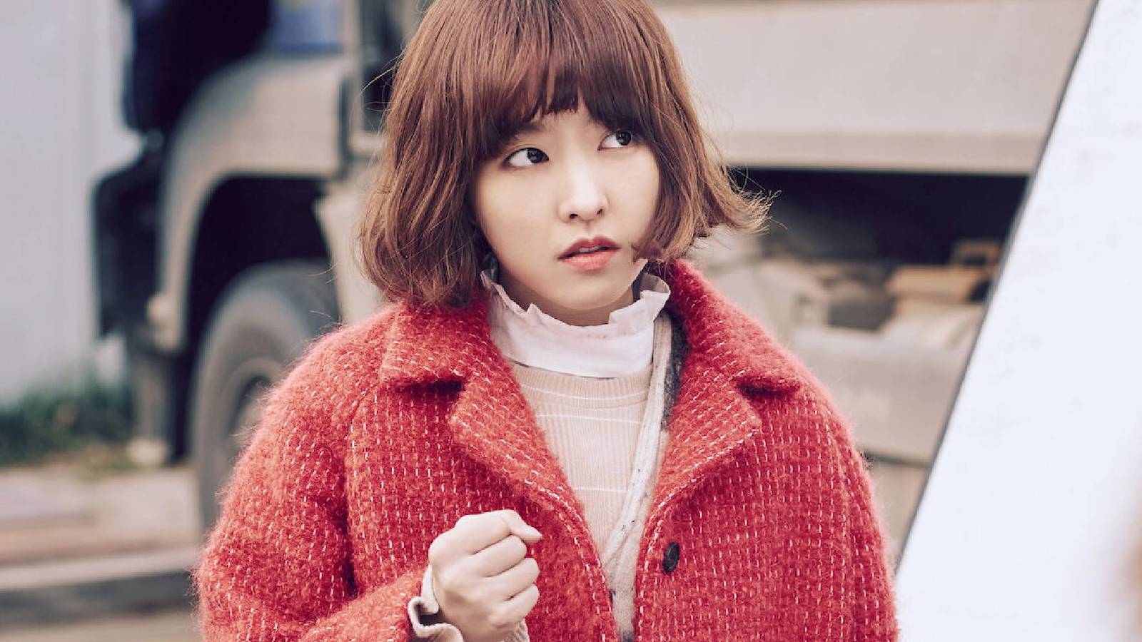 A shot of Park Bo Young clenching her fist in Strong Woman Do Bong Soon.