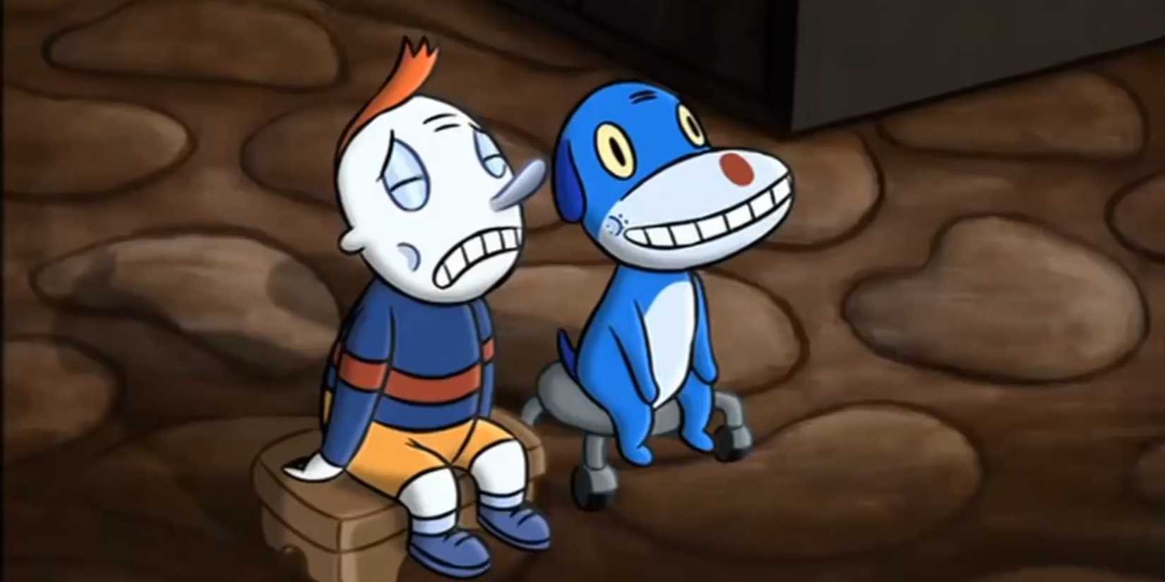 Leonard and Spot listening to Ivan Krank's methods in Teacher's Pet