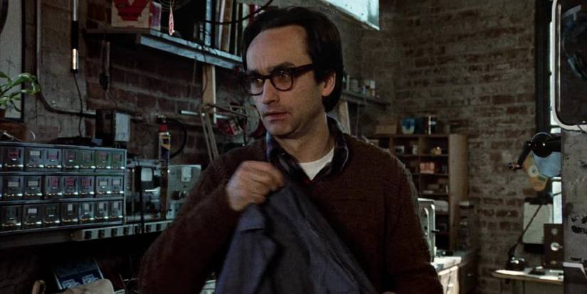 John Cazale as Stan looking concerned as he puts on his jacket in Francis Ford Coppola's The Conversation