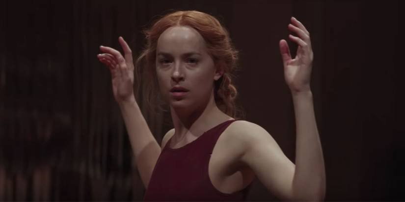 Suspiria 2018 Dakota Johnson doing a weird dance move 
