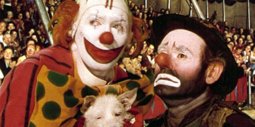 Two clowns from The Greatest Show on Earth