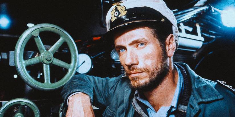 A sailor leans his elbow on machinery in the U-Boat in Das Boot.