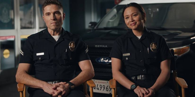 Eric Winter and Melissa O'Neil in The Rookie