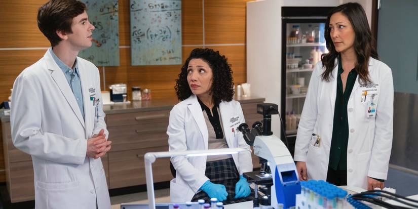 Freddie Highmore as Shaun, Jasika Nicole as Carly, and Christina Chang as Audrey Lim in The Good Doctor