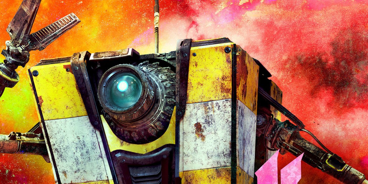 Jack Black as Claptrap on a character poster for Borderlands