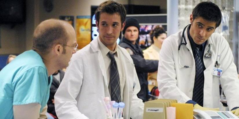 Anthony Edwards, Noah Wyle, and Goran Visnijic in ER